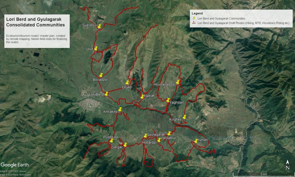 Լոռի Բերդ և Գյուլագարակ համայնքների 44 երթուղիները